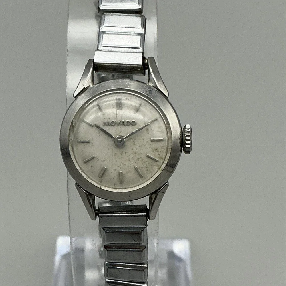 Vintage Movado Women Watch 19mm Stainless Stretch 30 Jewels Manual Swiss Stretch